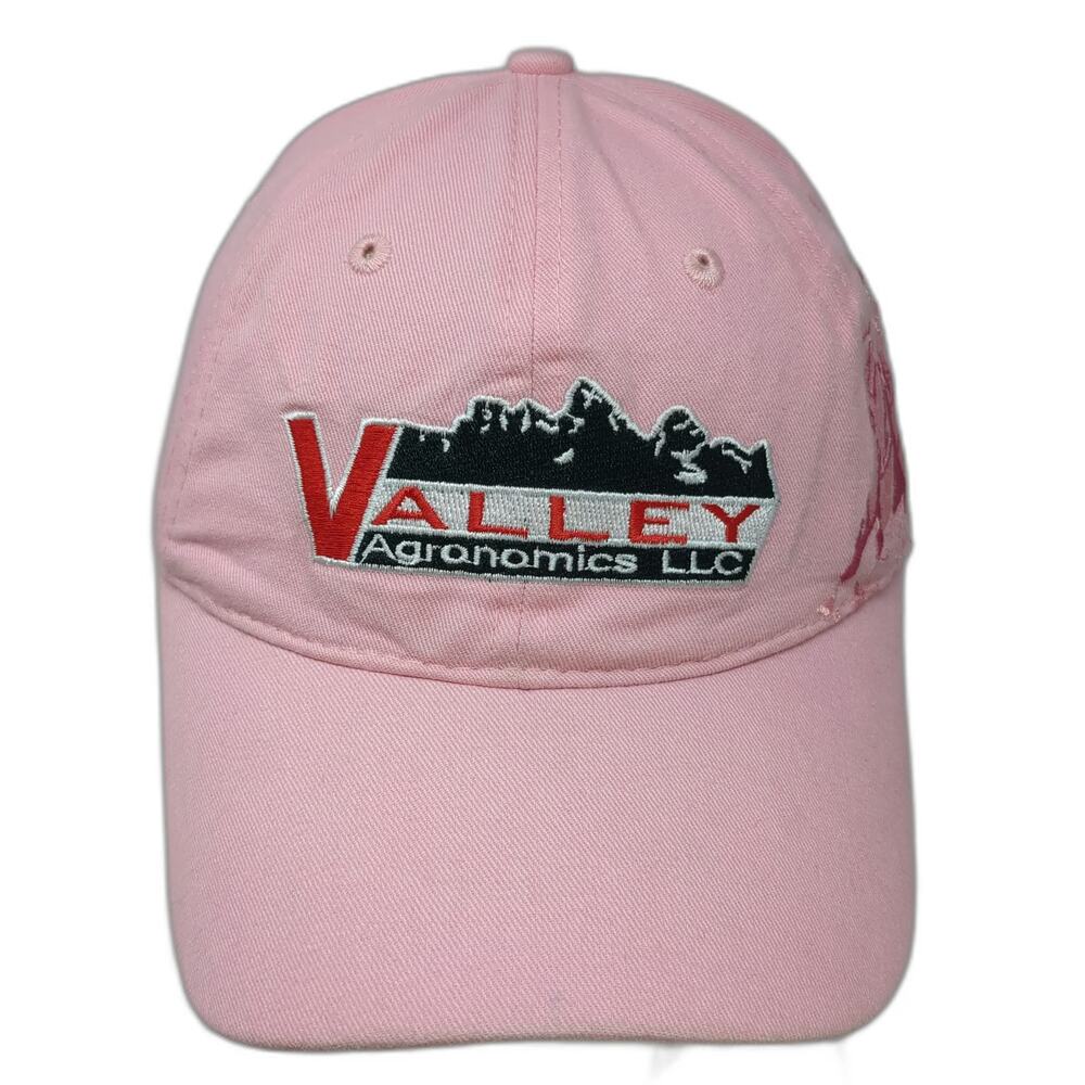 VIE Valley Agronomics LLC Pink Baseball Cap One Size Barrel Racing Strapback Hat